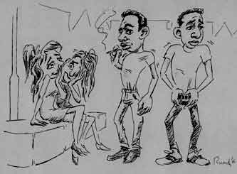 cartoon 'Over Compensating'